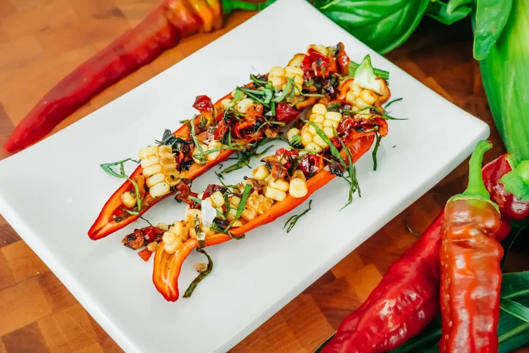 Roasted pepper and corn salad