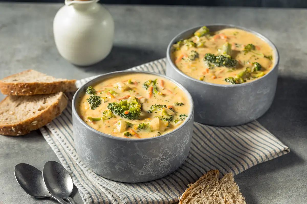 Creamy broccoli soup.