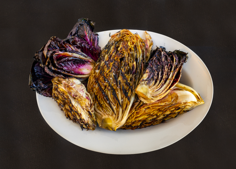 Grilled Radicchio on a plate.