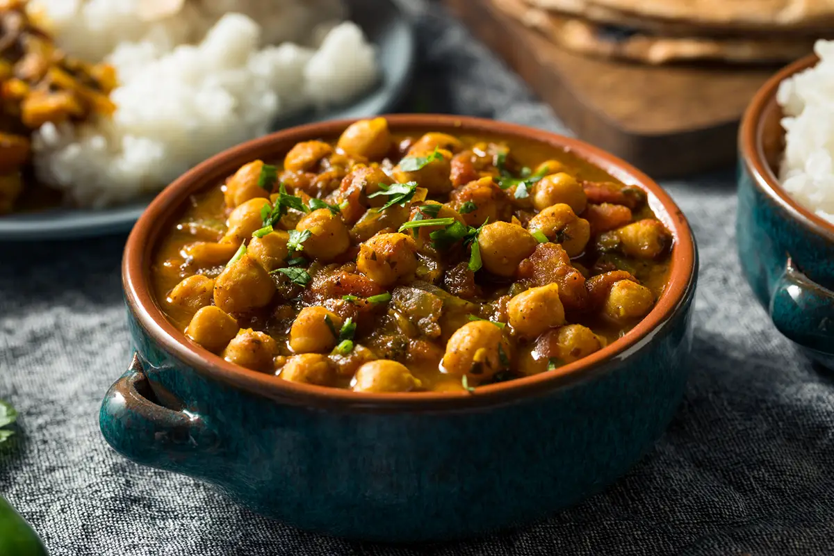 Channa Masala in a bowl.