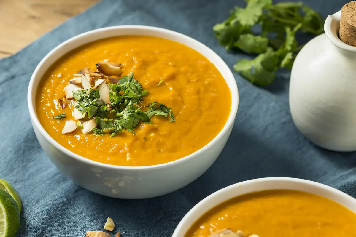 Creamy sweet potato soup.