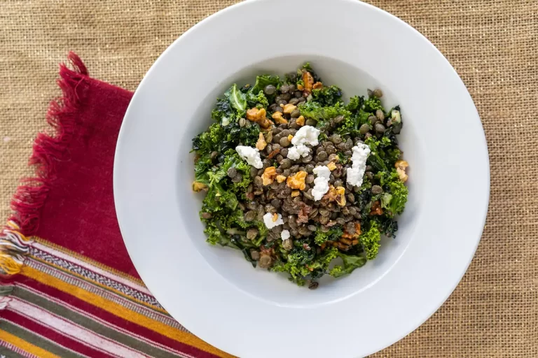 French lentil salad with Green Garlic Vinaigrette