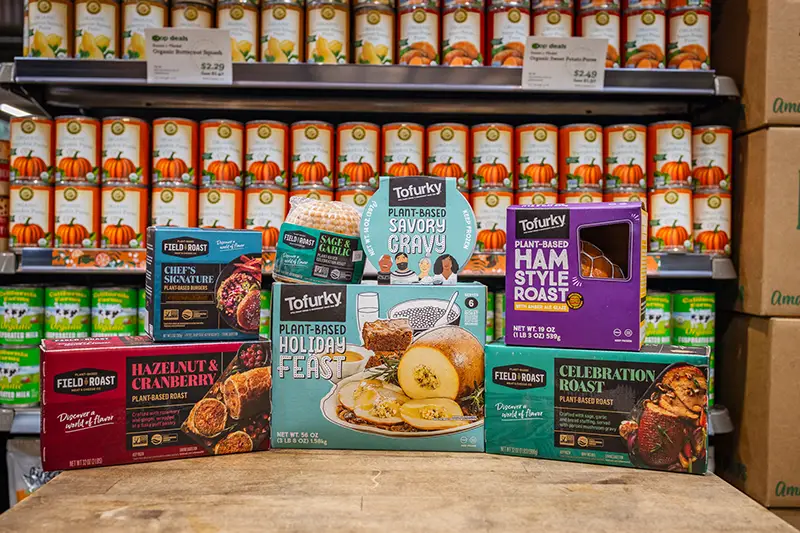 A collection of plant-based products.